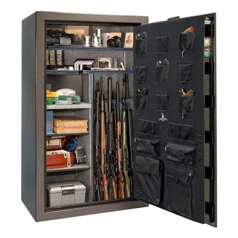 The <strong>safe</strong>’s fully carpeted interior has six adjustable shelves, 36 adjustable barrel rests, 11 scope rests, eight holsters, and four large storage pockets. . Gun safes tractor supply